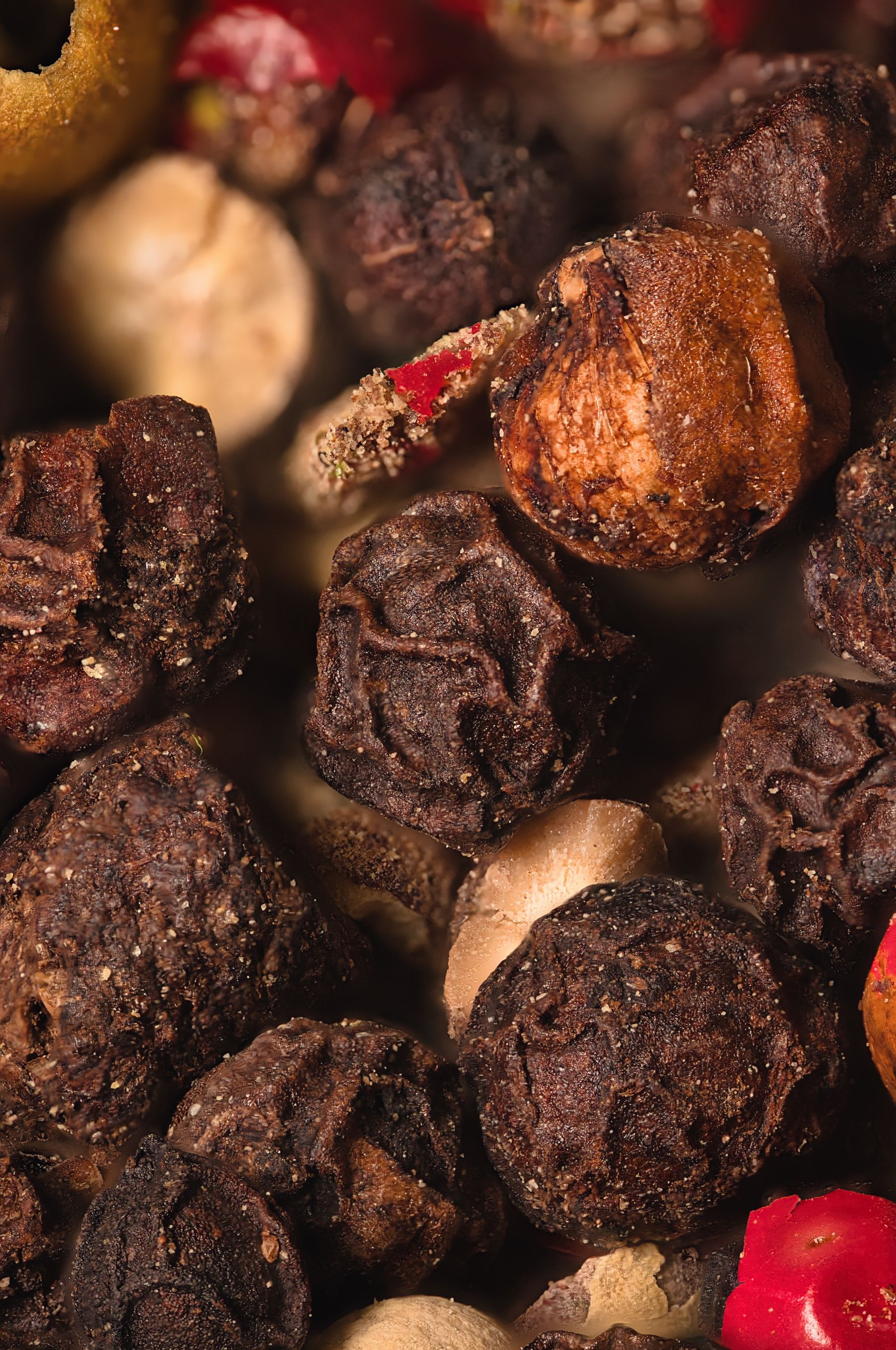 Close view of peppercorns